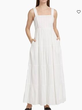PAIGE White Tiered Maxi Dress - Adjustable Straps